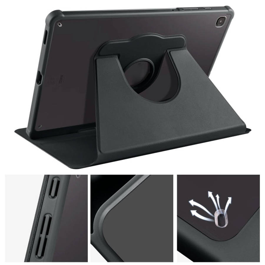 For Samsung Galaxy Tab S6 Lite P610 Acrylic 360 Degree Rotation Smart Tablet Leather Case(Black)