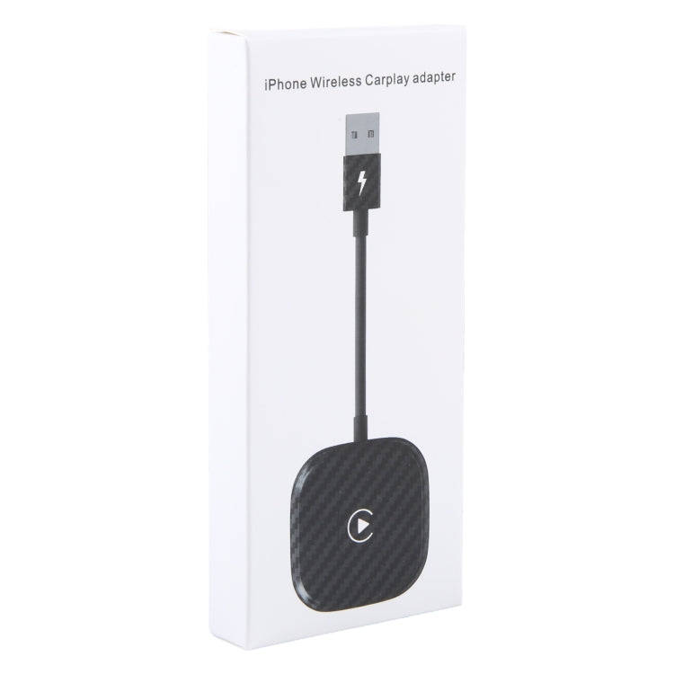 USB + USB-C / Type-C Wired to Wireless Carplay Adapter for iPhone(Black)