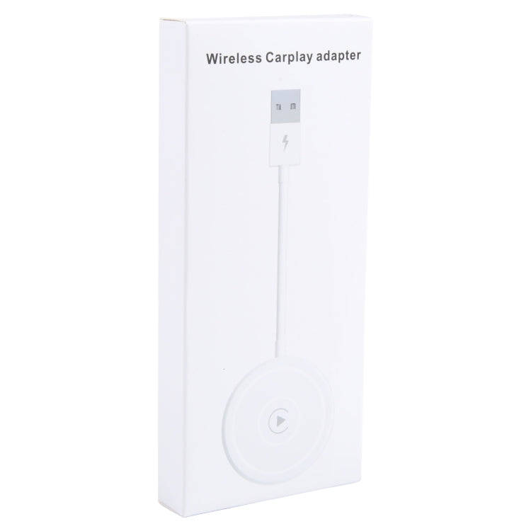 USB + USB-C / Type-C Wired to Wireless Carplay Adapter for iPhone(White)
