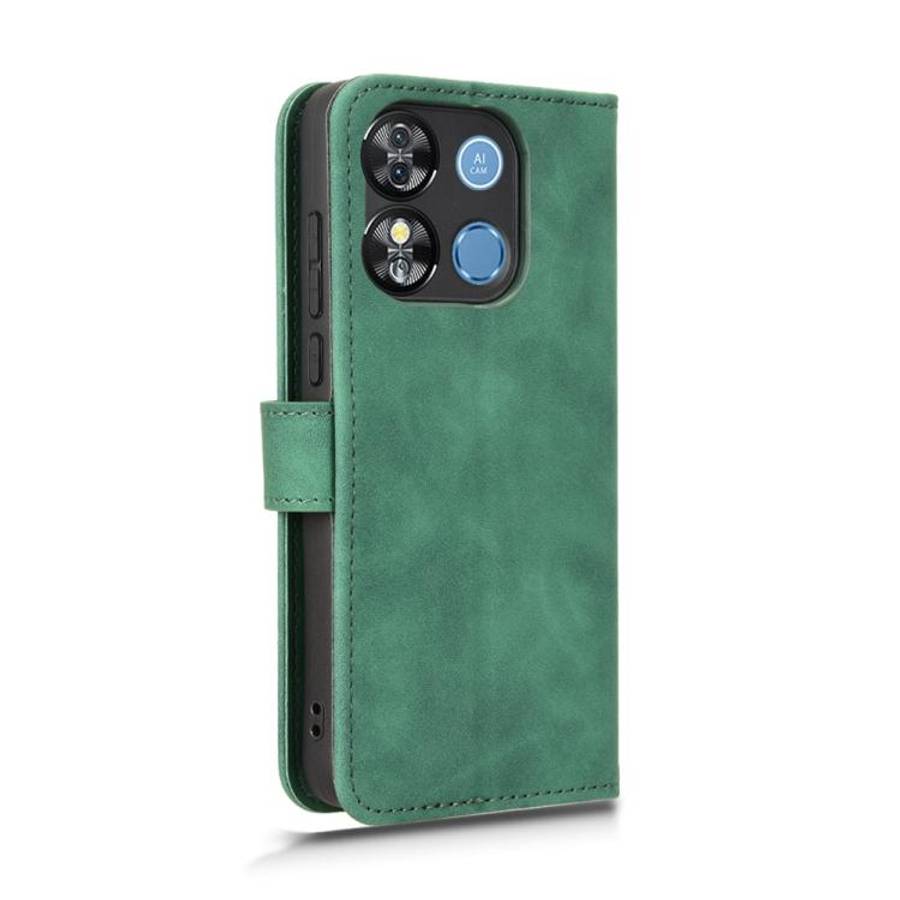 For Oukitel C57 Pro Skin Feel Magnetic Flip Leather Phone Case(Green)