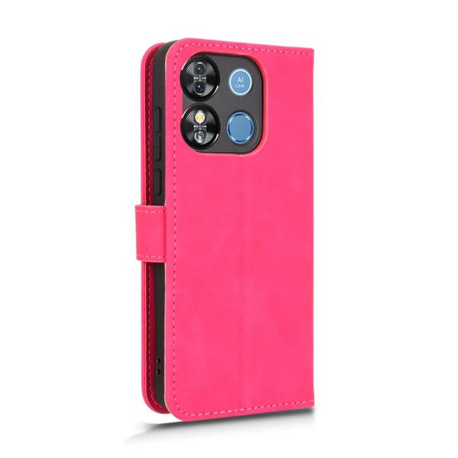 For Oukitel C57 Pro Skin Feel Magnetic Flip Leather Phone Case(Rose Red)