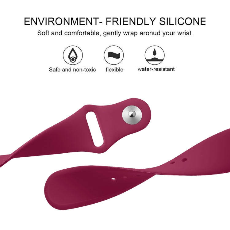 For Fitbit Versa 2 / Fitbit Versa / Fitbit Versa Lite Solid Color Silicone Watch Band, Size:S(Win...