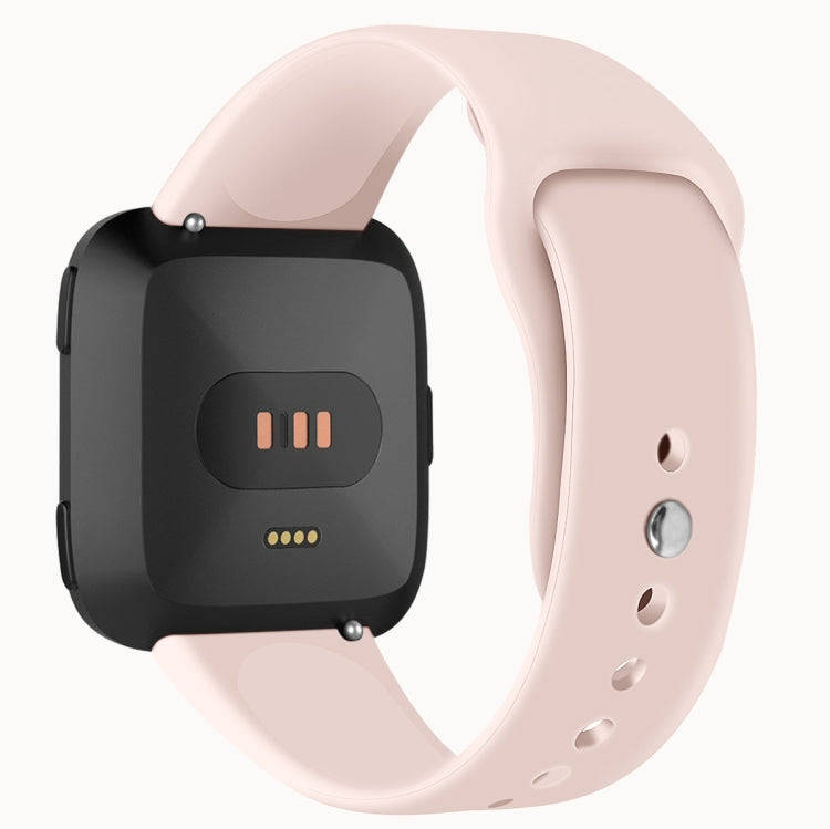 For Fitbit Versa 2 / Fitbit Versa / Fitbit Versa Lite Solid Color Silicone Watch Band, Size:S(San...