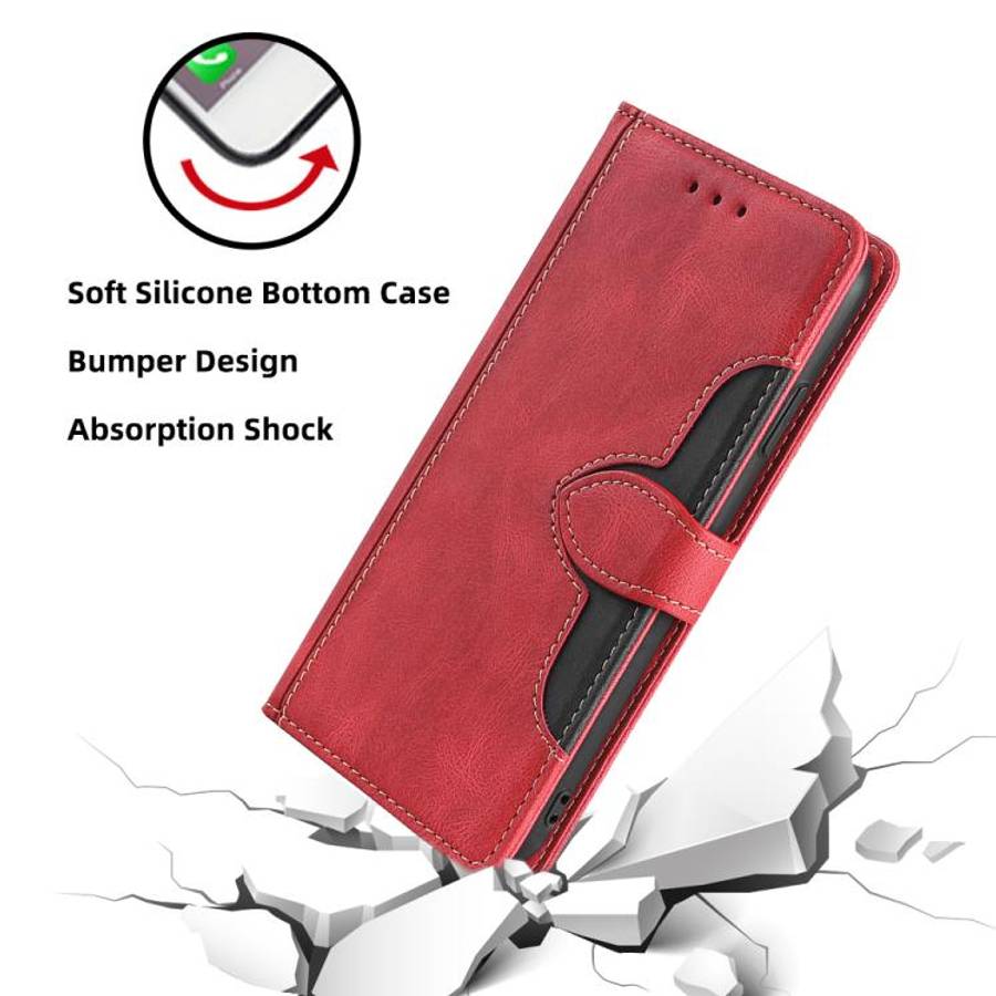 For Honor X8c 4G Skin Feel Magnetic Buckle Leather Phone Case(Red)