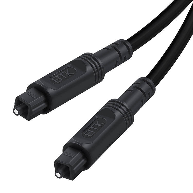 5m EMK OD4.0mm Square Port to Square Port Digital Audio Speaker Optical Fiber Connecting Cable(Bl...
