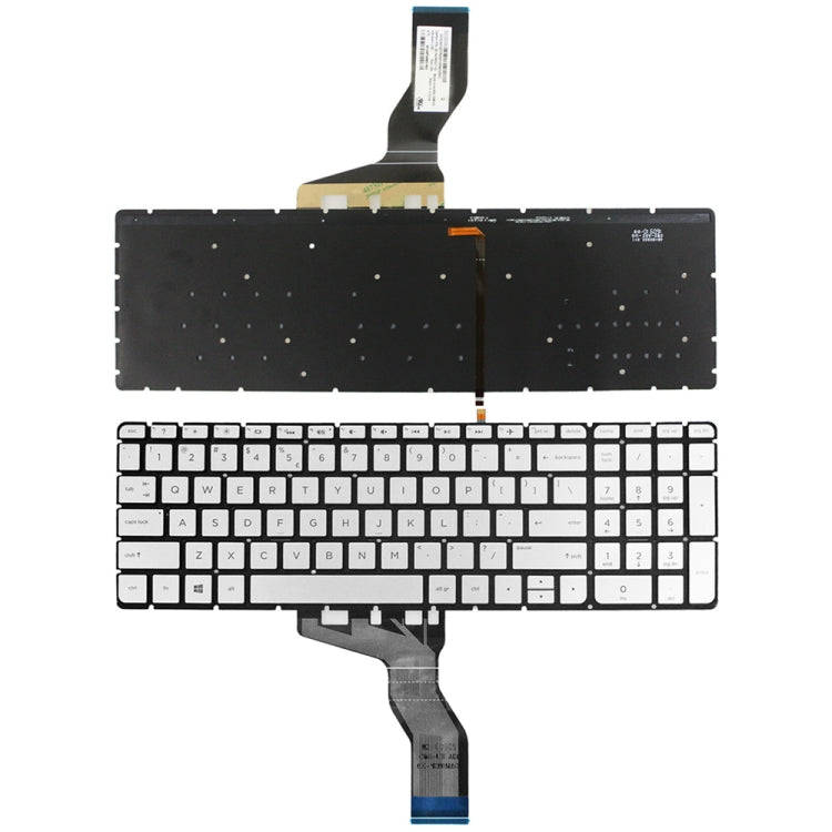 For HP 15-AB / 15-AK US Version Laptop Backlight Keyboard(Silver)