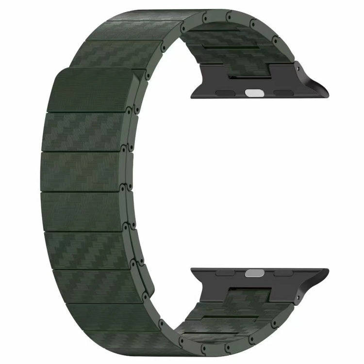 For Apple Watch SE 2023 40mm Carbon Fiber Magnetic Loop Watch Band(Midnight Blue)