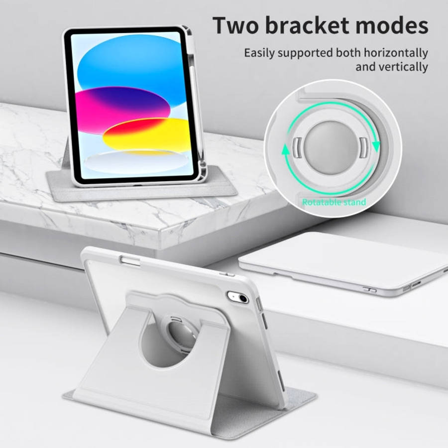 For iPad Air 11 2026 / 2025 / 2024 Acrylic 360 Rotation Detachable Leather Tablet Case(Grey)
