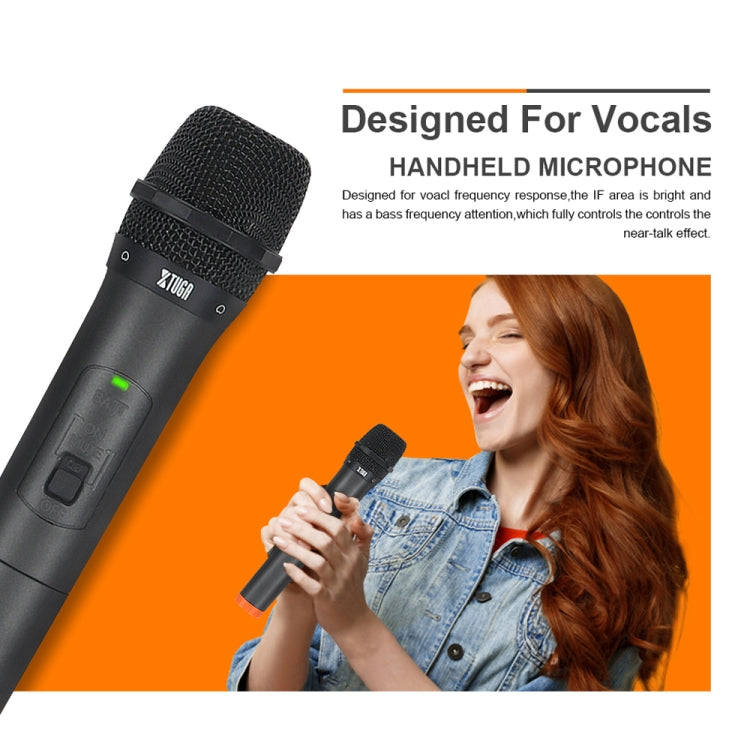 XTUGA S400 Professional 4-Channel UHF Wireless Microphone System with 4 Handheld Microphone(US Plug)