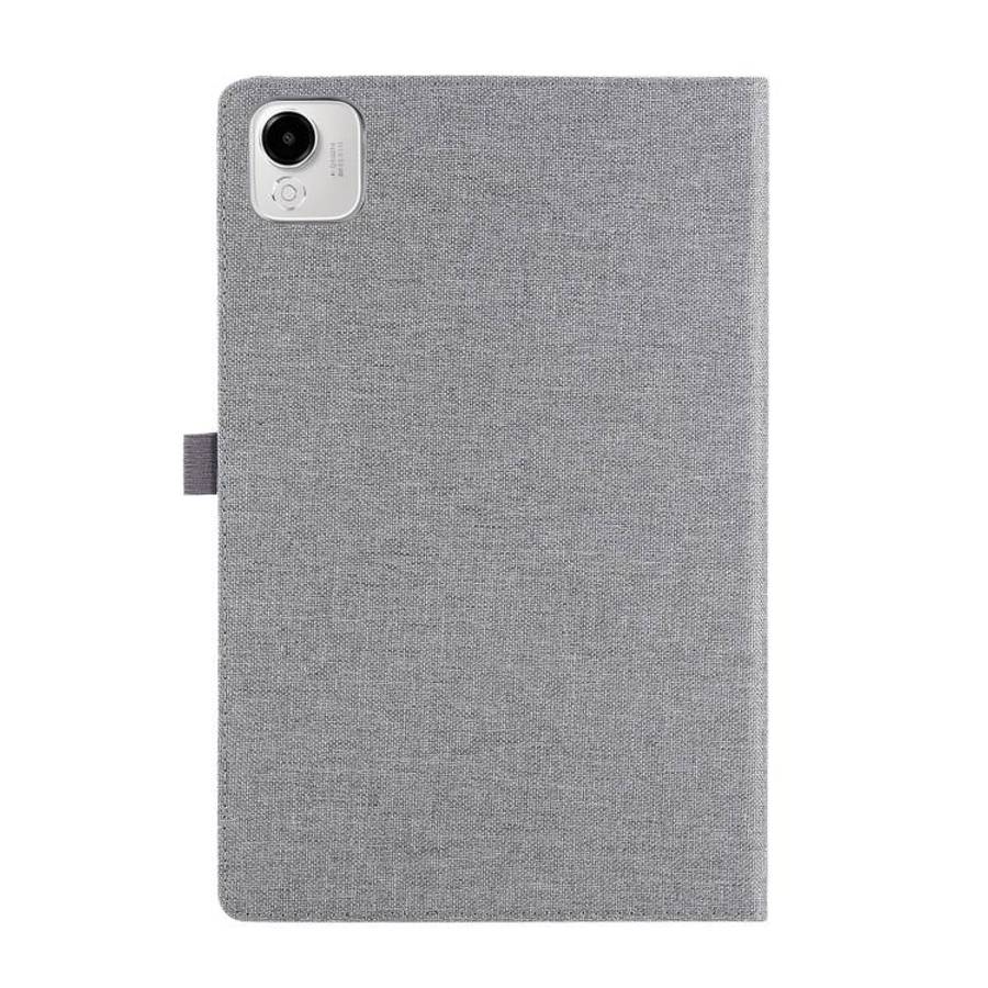 For Honor Pad X9a Fabric Texture Horizontal Flip Leather Tablet Case(Gray)
