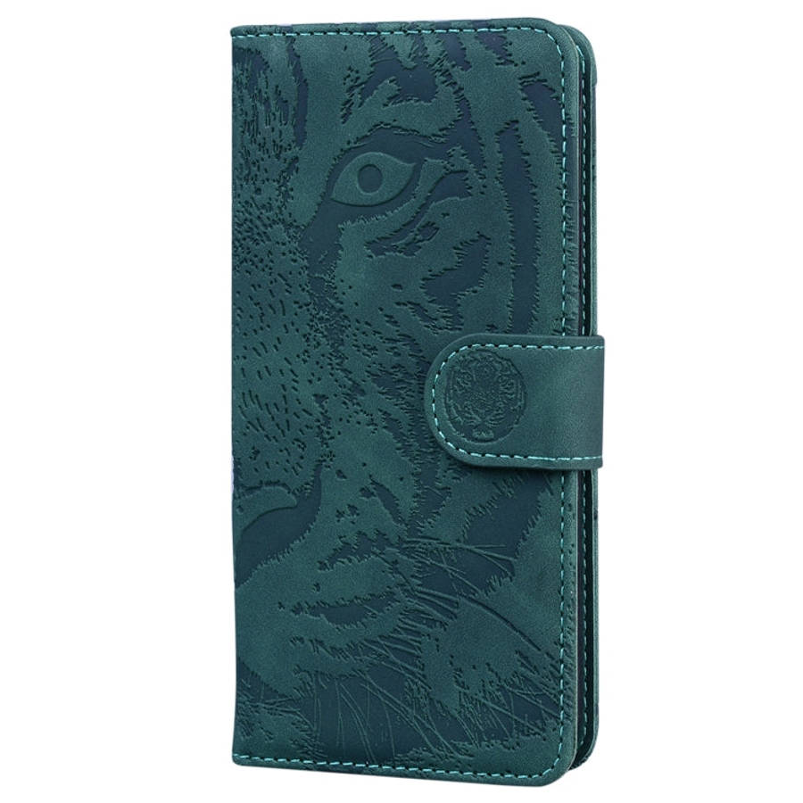 For Honor 200 Pro Tiger Embossing Pattern Flip Leather Phone Case(Green)