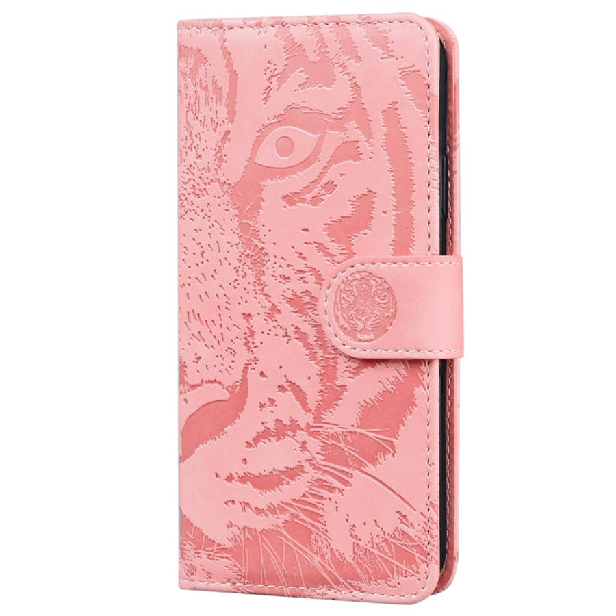 For Honor 200 Pro Tiger Embossing Pattern Flip Leather Phone Case(Pink)