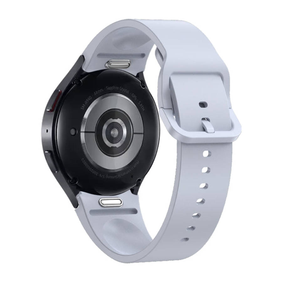 For Samsung Galaxy Watch 6 Solid Color Quick Release Silicone Watch Band(Light Grey)