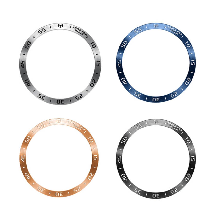 For Samsung Galaxy Watch6 Classic 47mm A Style Smart Watch Steel Ring Protective Frame(Black)