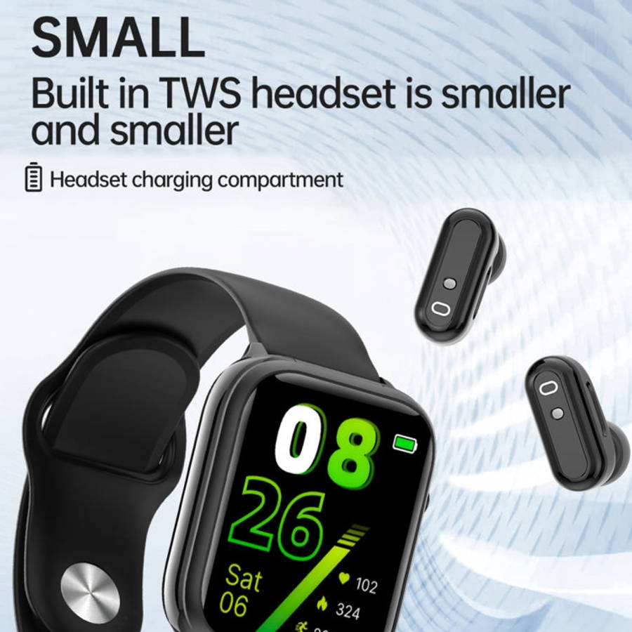 X8S 1.8 inch Screen 2 in 1 TWS Earphone Smart Watch, Support Bluetooth Call / Heart Rate / Blood ...