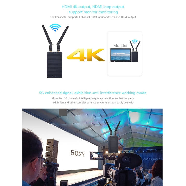 Measy T1 4K HDMI 2.0 Wireless Audio Video Transmitter Receiver Extender Transmission System, Tran...
