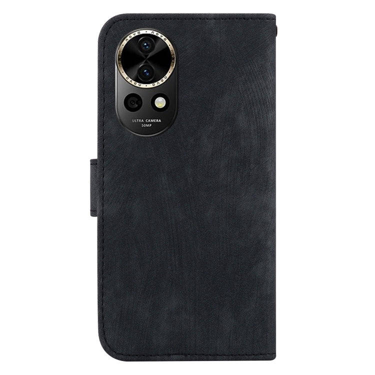 For Huawei nova 12 Little Tiger Embossed Leather Phone Case(Black)