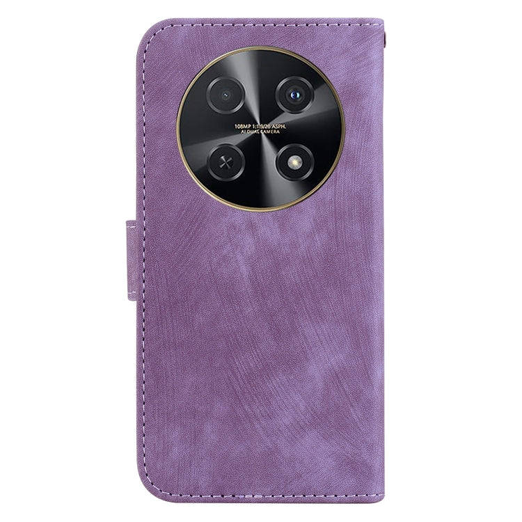 For Huawei nova 12i Little Tiger Embossed Leather Phone Case(Purple)
