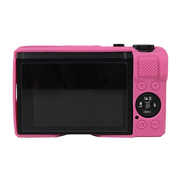 For Canon PowerShot G7 X Mark III / G7X3 Soft Silicone Protective Case with Lens Cover(Rose Red)