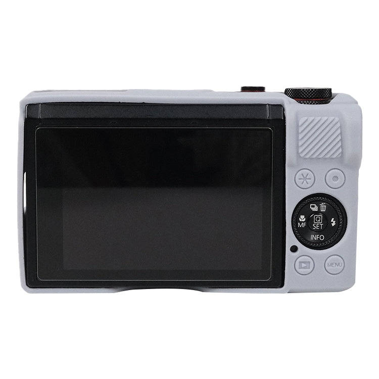 For Canon PowerShot G7 X Mark III / G7X3 Soft Silicone Protective Case with Lens Cover(Grey)
