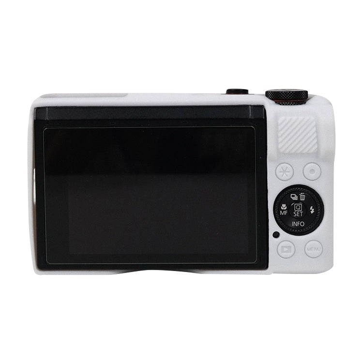 For Canon PowerShot G7 X Mark III / G7X3 Soft Silicone Protective Case with Lens Cover(White)