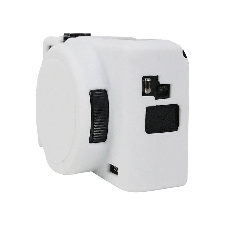 For Canon PowerShot G7 X Mark III / G7X3 Soft Silicone Protective Case with Lens Cover(White)