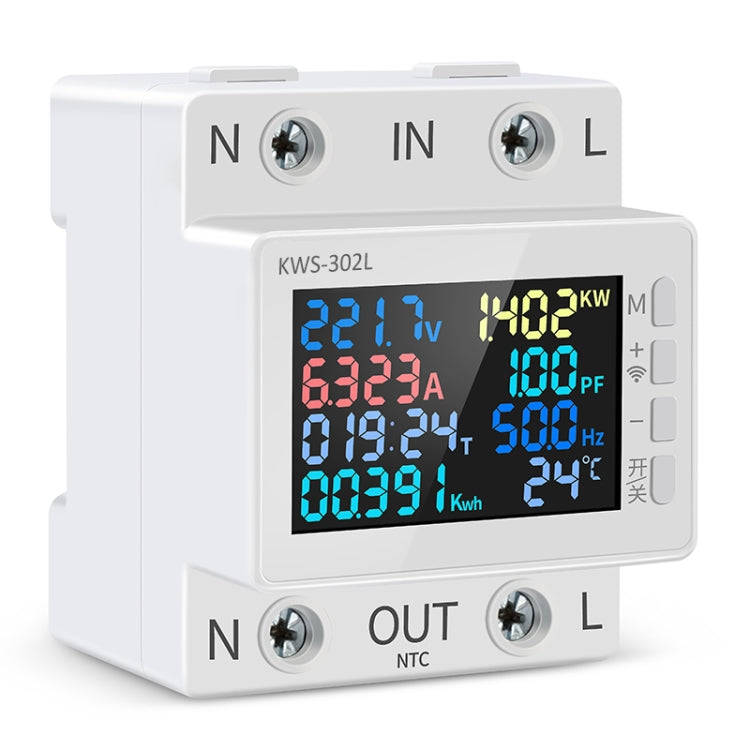 KWS-302L 170-270V Multifunctional AC Digital Display Rail Voltage and Current Monitoring Meter