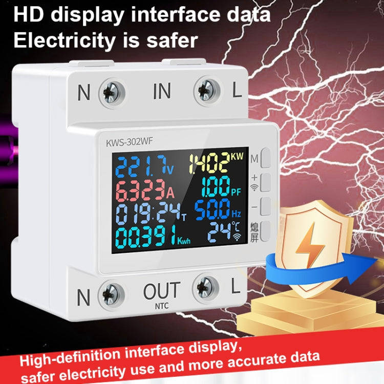 KWS-302L 170-270V Multifunctional AC Digital Display Rail Voltage and Current Monitoring Meter