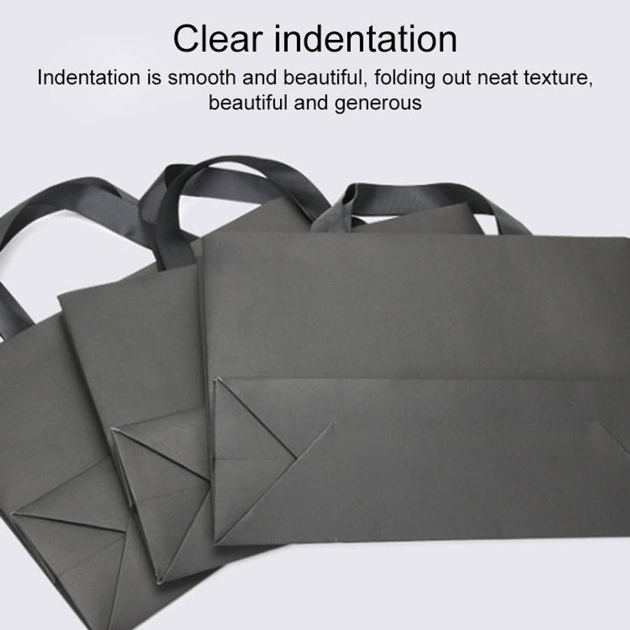 Black Shopping Kraft Paper Bag Handbag, Size:S