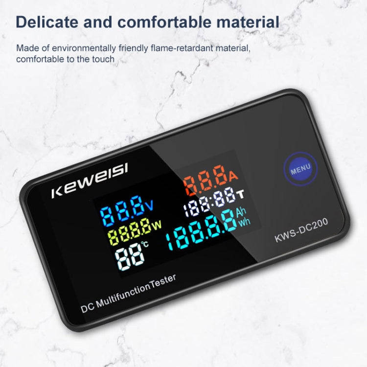 KWS-DC200-50A 8-120V DC Digital Display Voltage Current Watch with Shunt(Black)