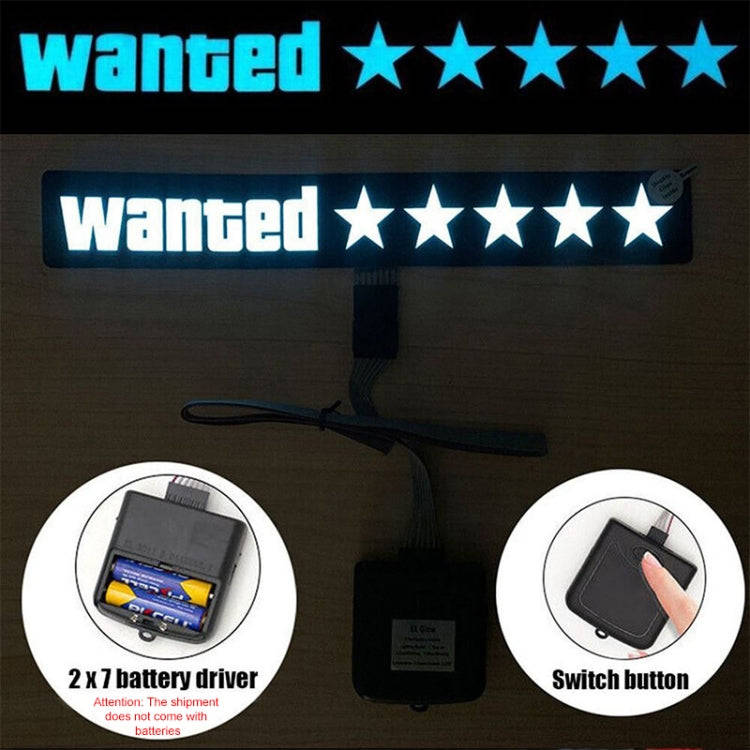 EL Luminous Car Stickers Cold Light Car Stickers Car Luminous Pattern Decoration(Instagram)
