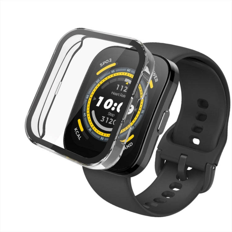 For Amazfit Bip 5 PC + Tempered Film Integrated Watch Protective Case(Transparent)