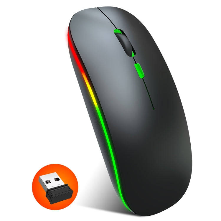 HXSJ M40 2.4GHZ 800,1200,1600dpi Third Gear Adjustment Colorful Wireless Mouse USB Rechargeable(B...