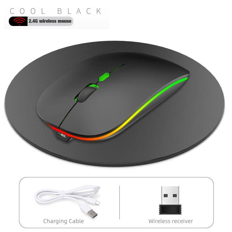HXSJ M40 2.4GHZ 800,1200,1600dpi Third Gear Adjustment Colorful Wireless Mouse USB Rechargeable(B...
