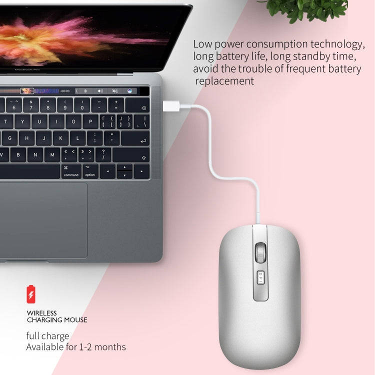 HXSJ M50 2.4GHZ 800,1200,1600dpi Three Gear Adjustment Dual-mode Wireless Mouse USB + Bluetooth 5...