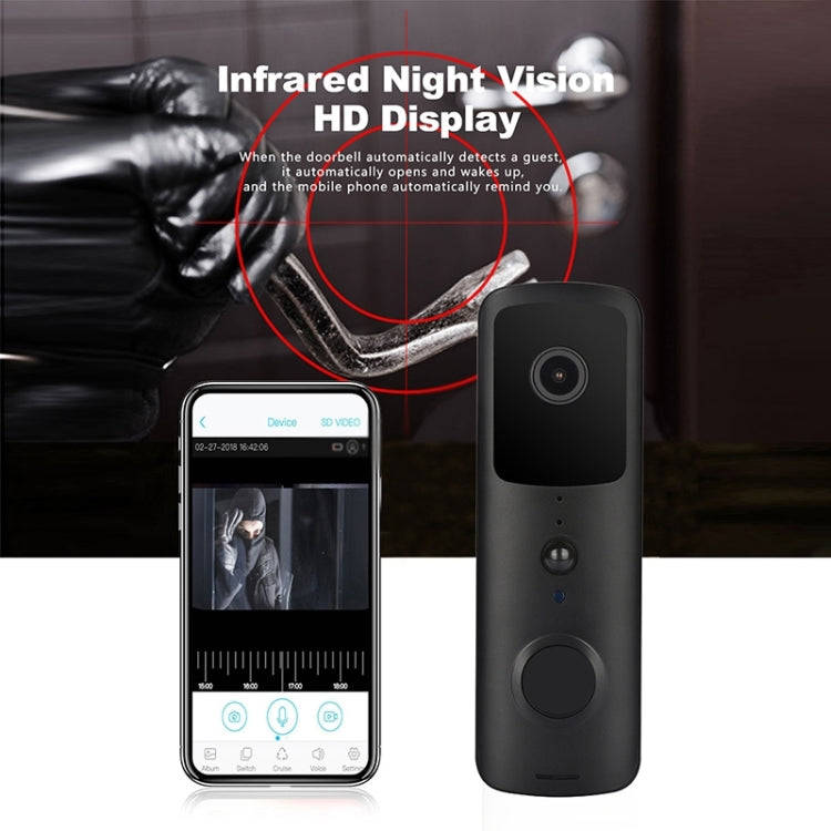 T30 Tuya Smart WiFi Visual Dingdong Doorbell with Battery Supports Two-Way Intercom & Night Visio...