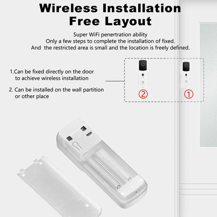 T30 Tuya Smart WiFi Visual Dingdong Doorbell with Battery Supports Two-Way Intercom & Night Visio...