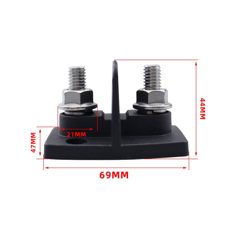 Dual Power M10 Binding Post Cable Connector(Black)