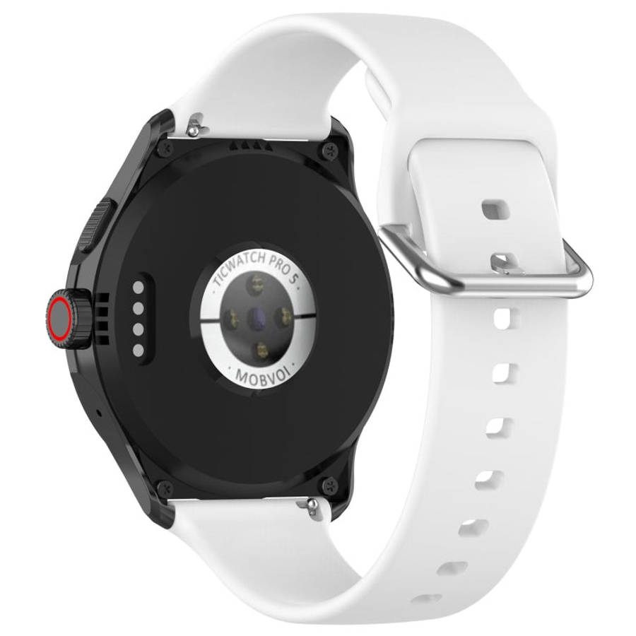 24mm Universal Small Waist Silicone Watch Band(White)