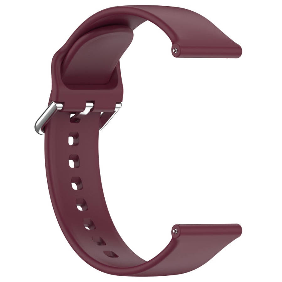 24mm Universal Small Waist Silicone Watch Band(Wine Red)