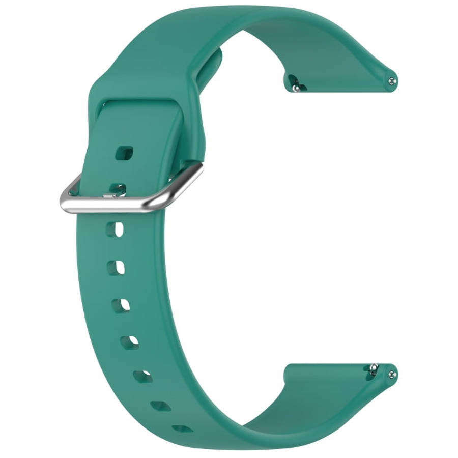 24mm Universal Small Waist Silicone Watch Band(Pine Green)