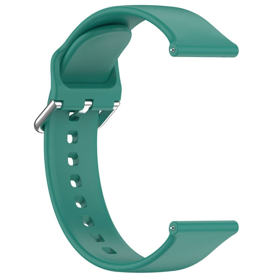 24mm Universal Small Waist Silicone Watch Band(Pine Green)