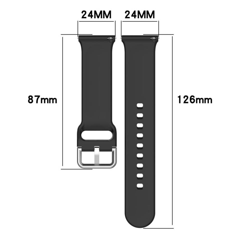 24mm Universal Small Waist Silicone Watch Band(Midnight Blue)