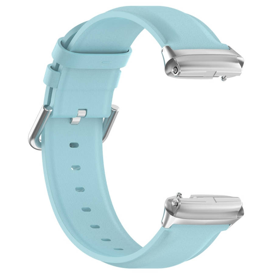For Redmi Watch 3 Lite / Watch 3 Active Leather Replacement Watch Band(Light Blue)