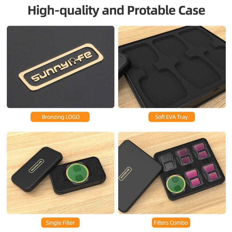 For DJI Air 3 Sunnylife Camera Lens Filter, Filter:6 in 1 MCUV CPL ND4 ND8 ND16 ND32