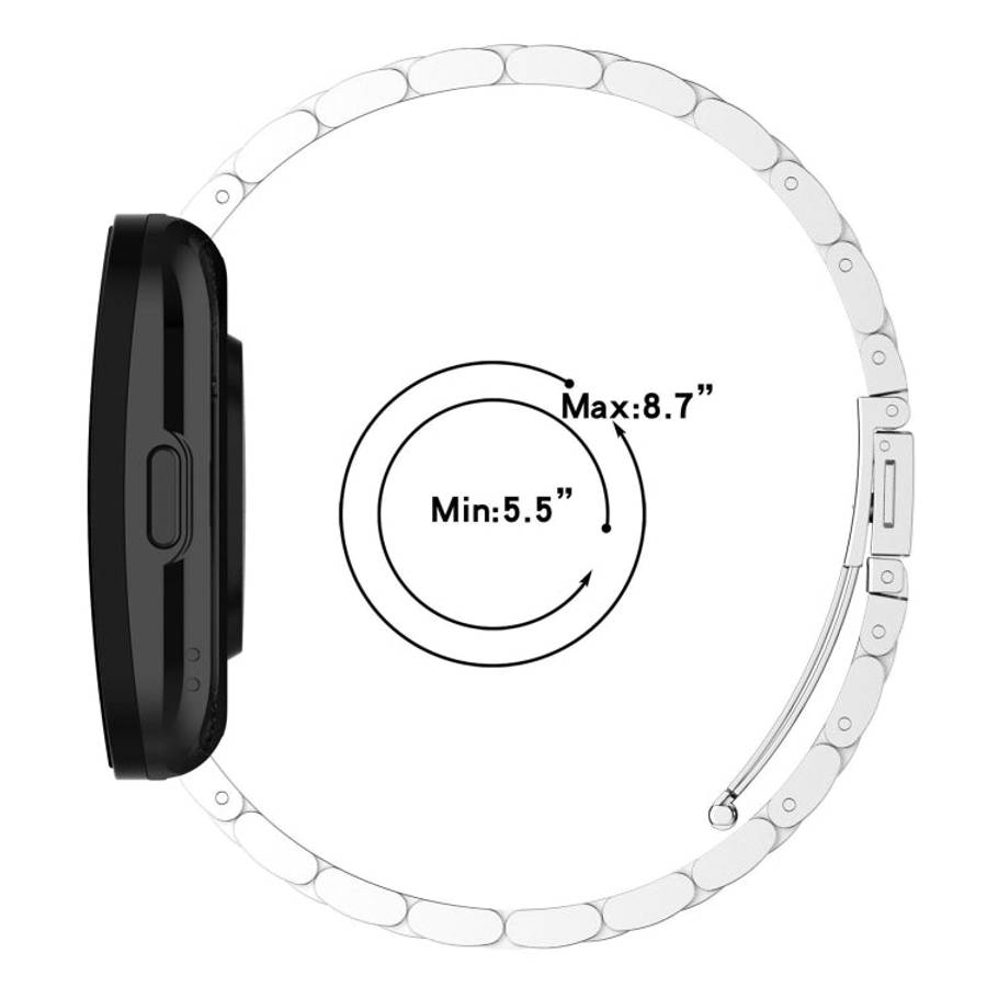 For Amazfit Bip 5 Three Strains Stainless Steel Watch Band(Silver)