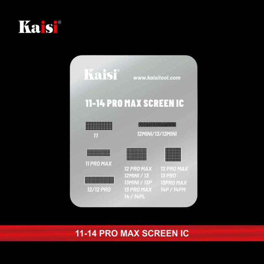 Kaisi LCD Screen IC BGA Reballing Stencil for iPhone 11 to 14 Pro Max