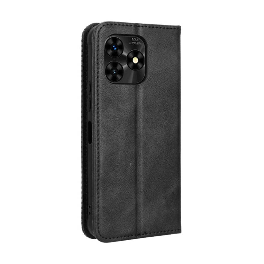 For Umidigi G5 / G5A Magnetic Buckle Retro Texture Leather Phone Case(Black)