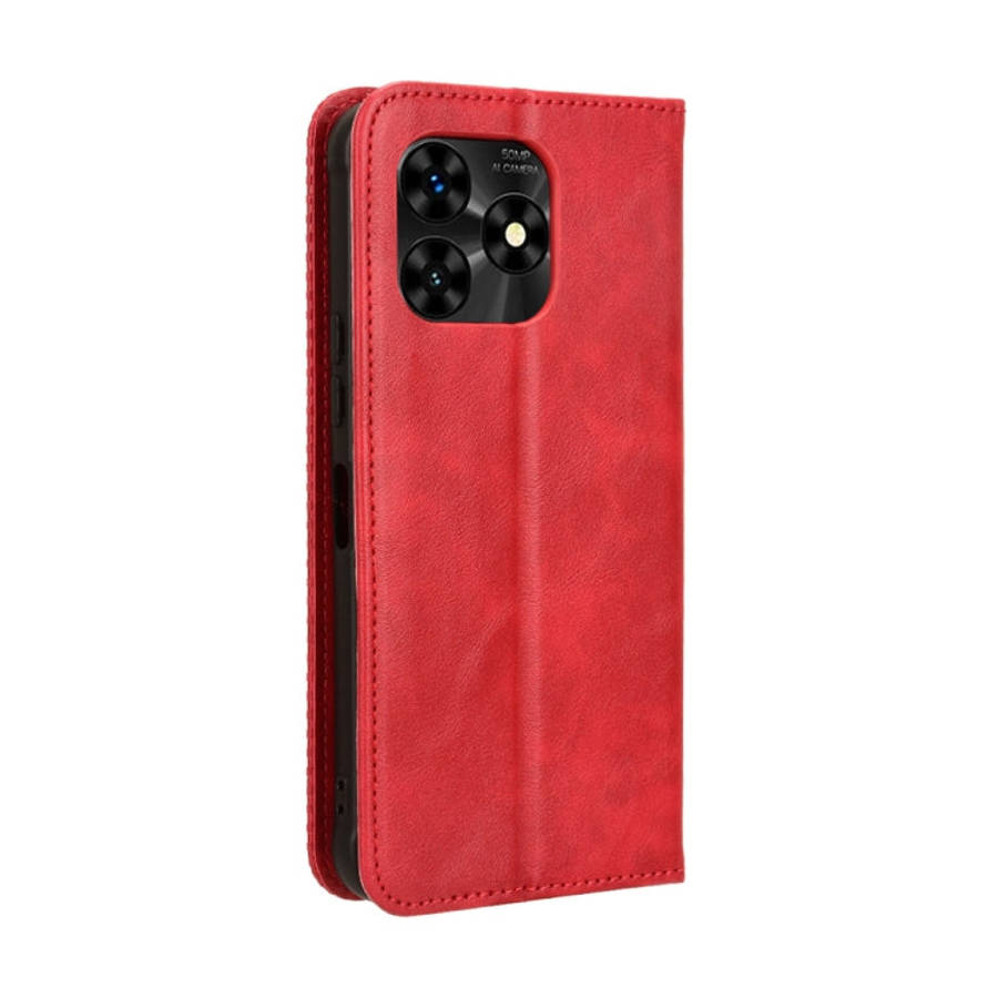 For Umidigi G5 / G5A Magnetic Buckle Retro Texture Leather Phone Case(Red)