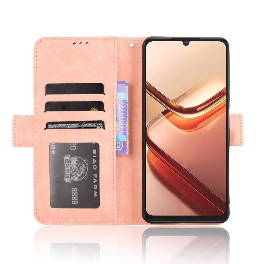 For Doogee Note 58 / Note 58 Pro Skin Feel Calf Texture Card Slots Leather Phone Case(Pink)